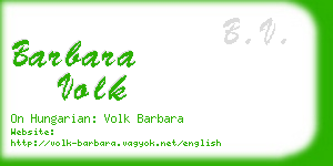 barbara volk business card